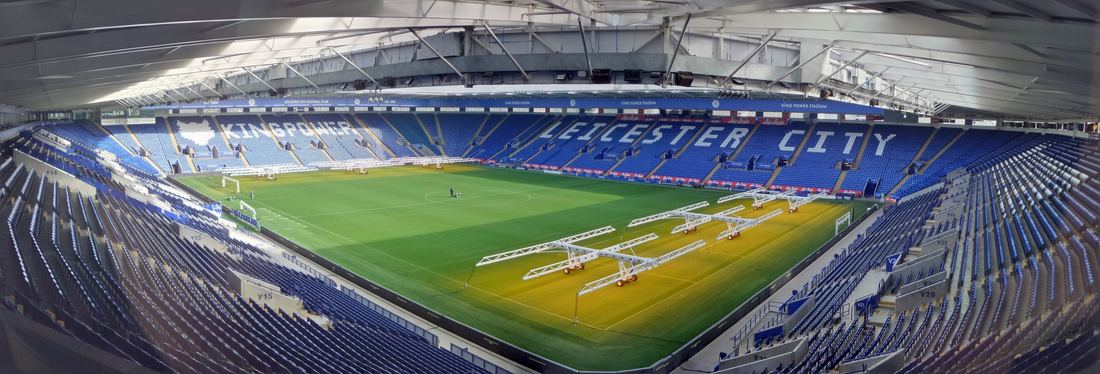 A wide view of Leicester City's home stadium