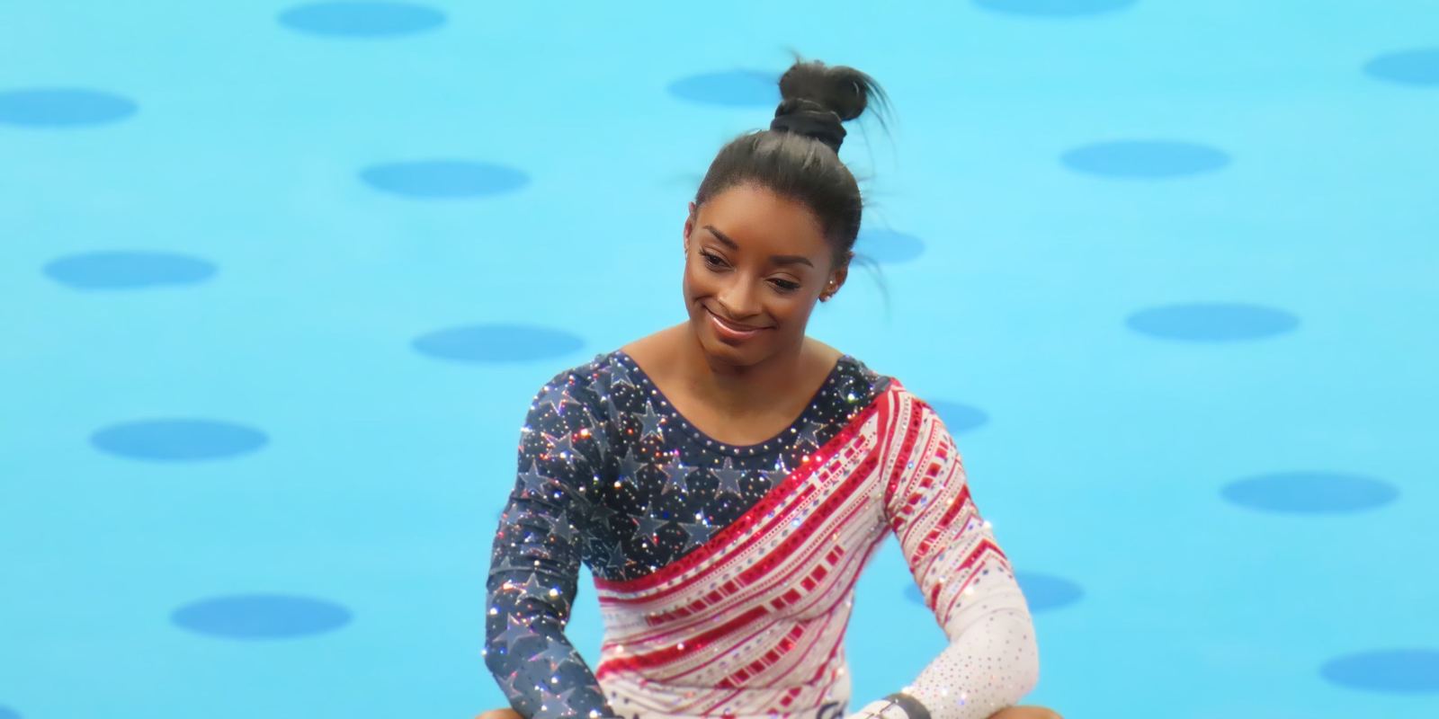 Simone Biles competing at the Paris 2024 Olympics